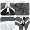 Tonnelle de Jardin 3x3m Pliable avec portes et fenêtres Gris - vounat.shop