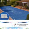 Bache piscine rectangulaire double couche en Polyethylene 160 gr/m2 avec filet ecoulement 5x10m Bleue - vounat.shop