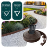 Bordure de jardin plastique flexible 10m avec piquets Marron - vounat.shop