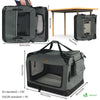 Sac transport pliable chien chat caisse cage portable 82x60x60cm gris - vounat.shop