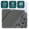 Lot de 11 dalles clipsables exterieures 30x30cm modulaire plastique anthracite - vounat.shop