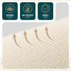 Lot de 6 Sacs de Rangement Drap de Lit Pliable 38,5x33x12cm Beige - vounat.shop