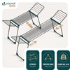 Etendoir a linge telescopique pliable extensible ailes hautes 284x55x122cm metal noir - vounat.shop