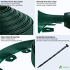 Bordure de jardin PVC flexible 40m avec piquets vert - vounat.shop