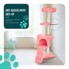 Arbre a chat 112cm multi niveaux Griffoir et niche Rose - vounat.shop