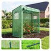 Serre de jardin Serre tomates avec porte et fenetres moustiquaire bache PE renforcee 135g/m2 200x77x170cm Vert - vounat.shop