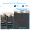 Brise vue occultant en HDPE 230g/m² 1.8x20m avec attaches de fixation anthracite - vounat.shop