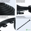 Bordure de jardin PVC flexible 20m avec piquets noir - vounat.shop