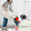 Panier a linge pliable 145L avec sac intérieur cadre bambou et couvercle beige - vounat.shop