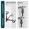 Lot de 2 Support mural velo pliable et reglable metal noir - vounat.shop