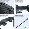 Bordure de jardin PVC flexible 40m avec piquets anthracite - vounat.shop