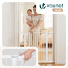 Barriere de securite a pression sans percage Largeur 103-110cm Metal blanc - vounat.shop