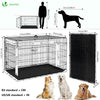 Cage pour chien pliable avec 2 portes verrouillable plateau amovible 122x75x81cm - vounat.shop