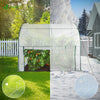 Serre de jardin hivernage murale adossee avec bache PE 200x100x180cm blanc - vounat.shop