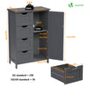 Meuble de salle de bain rangement 4 tiroirs 1 porte 82x55x30cm gris - vounat.shop