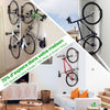 Lot de 4 supports de velo mural avec coussinets de protection noir - vounat.shop