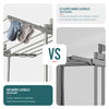 Sechoir a linge etendoir renforce 4 niveaux 125x62x173cm gris - vounat.shop