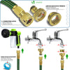 Tuyau d’Arrosage Extensible 15m avec Récipient Savon et accessoires vert - vounat.shop
