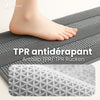 Lot de 2 Tapis de Bain Antidérapant chenille microfibre 60x90cm gris - vounat.shop