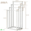 Porte serviettes sur pied autoportant 4 niveaux blanc - vounat.shop