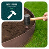Bordure de jardin PE haute flexible 10M avec piquets marron - vounat.shop