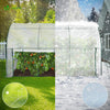 Serre de jardin hivernage murale adossee avec bache PE 300x100x180cm blanc - vounat.shop