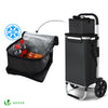 Chariot de course pliable aluminium 2 roues avec sac isotherme noir - vounat.shop