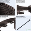 Bordure de jardin PVC flexible 20m avec piquets marron - vounat.shop