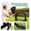 Lot de 2 buts de football pliable pop up 120x80x80cm noir - vounat.shop