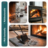 Porte buches cheminee avec 4 outils en metal noir - vounat.shop