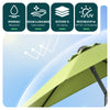 Parasol de jardin inclinable avec aeration et sac bandouliere 270cm vert olive - vounat.shop