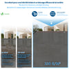 Brise vue occultant en HDPE 230g/m² 1.8x20m avec attaches de fixation gris - vounat.shop