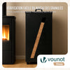 Reservoir à granules pellets avec roulettes facade diagonale 45kg 36x36x76cm noir - vounat.shop
