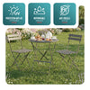 Set de Bistro en metal 1 table 2 chaises Gris - vounat.shop