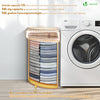 Panier a linge en bambou d’angle avec couvercle 58L - vounat.shop
