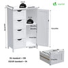 Meuble de salle de bain rangement 4 tiroirs 1 porte 82x55x30cm blanc - vounat.shop