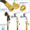 Tuyau d’Arrosage Extensible 15m Renforce avec Accessoires orange - vounat.shop