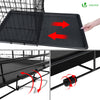 Cage pour chien pliable avec 2 portes verrouillable plateau amovible et housse de protection 92x58x64cm - vounat.shop