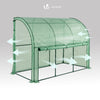 Serre de jardin hivernage murale adossee avec bache PE 300x100x180cm vert - vounat.shop