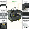 Sac transport pliable chien chat caisse cage portable 70x52x52cm gris - vounat.shop