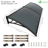 Auvent de porte marquise 200x80 cm en Polycarbonate anti UV Anthracite - vounat.shop