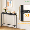 Console table style industriel en metal et MDF 75x24x75 cm Noir - vounat.shop