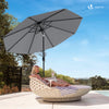 Parasol inclinable 2.70 x 2.40m avec housse de protection gris - vounat.shop