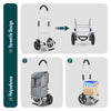 Chariot de course pliable aluminium 2 roues gris - vounat.shop