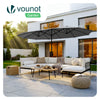 Parasol Jardin Double Aluminium 270 x 460 cm gris - vounat.shop