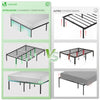 Cadre de lit metal avec fixation sommier et hauteur 36cm 160x200cm noir - vounat.shop