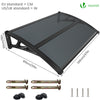 Auvent de porte marquise 120x80 cm en Polycarbonate anti UV Anthracite - vounat.shop