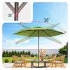 Parasol de jardin inclinable avec aeration et sac bandouliere 270cm vert olive - vounat.shop