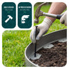 Bordure de jardin plastique flexible 20m avec piquets gris - vounat.shop