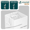 Porte-parapluies Metal avec bac de recuperation eau et 4 Crochets Motif Diagonal 15.5 x 15.5 x 43.5 cm blanc - vounat.shop